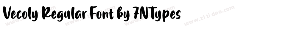 Vecoly Regular Font by 7NTypes字体转换